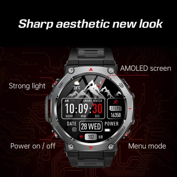 KT85 1.43 inch Screen 5ATM Outdoor Sports Smart Watch with Strong Flashlight – Bild 5