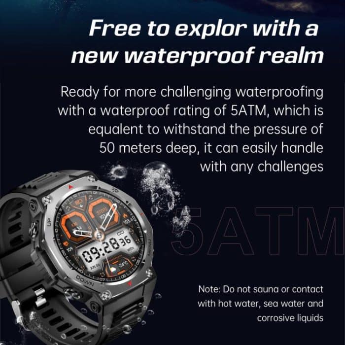 KT85 1.43 inch Screen 5ATM Outdoor Sports Smart Watch with Strong Flashlight – Bild 8