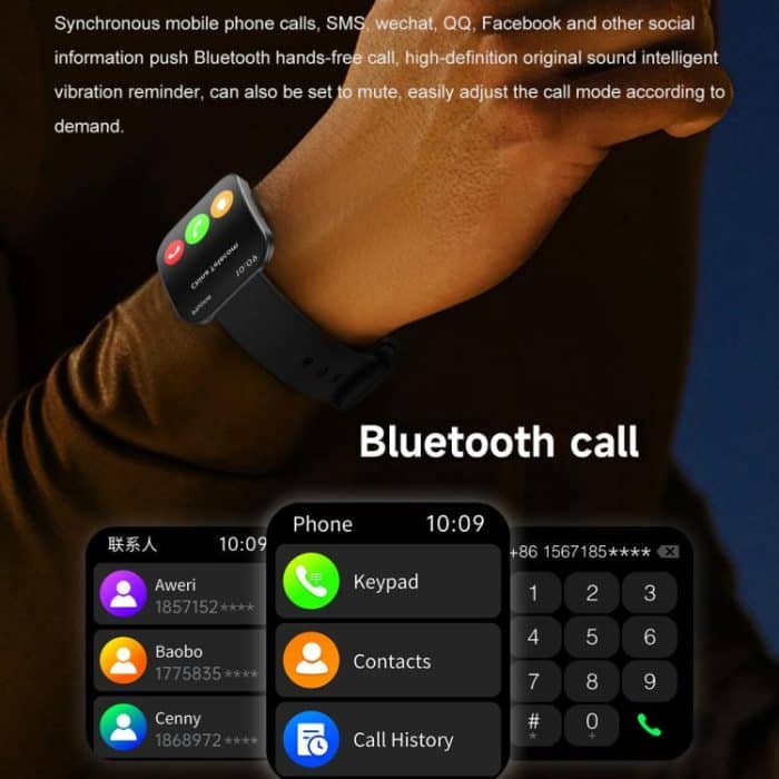 U17 1.85 inch Ultra-thin Curved Screen IP68 Sports Smart Watch – Bild 5