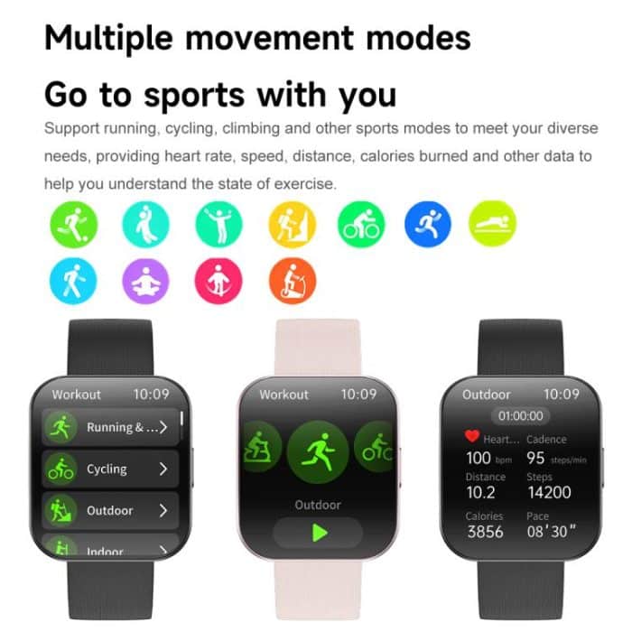 U17 1.85 inch Ultra-thin Curved Screen IP68 Sports Smart Watch – Bild 6