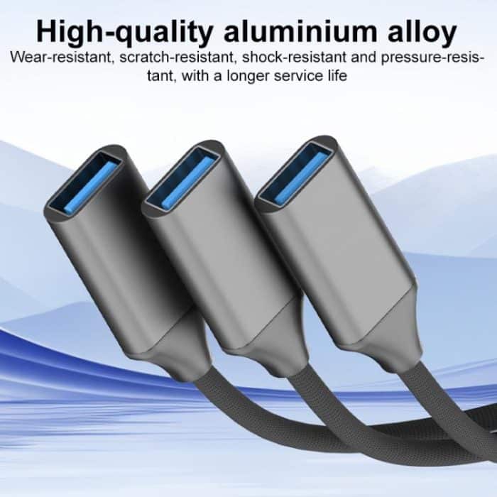 3 in 1 OTG Expander Splitter Dock Station, USB-A to USB-A, USB-C / Type-C to USB-A – Bild 3