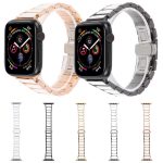 Three Beads Ceramics 18mm Steel Watch Band, For Apple Watch 46mm / 49mm / 45mm / 44mm, For Apple Watch 42mm / 41mm / 40mm / 38mm – Bild 2