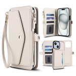 Multifunctional Wallet Detachable Leather Phone Case with Lanyard, For iPhone 16, For iPhone 15 Pro Max, For iPhone 15 Pro, For iPhone 15 Plus