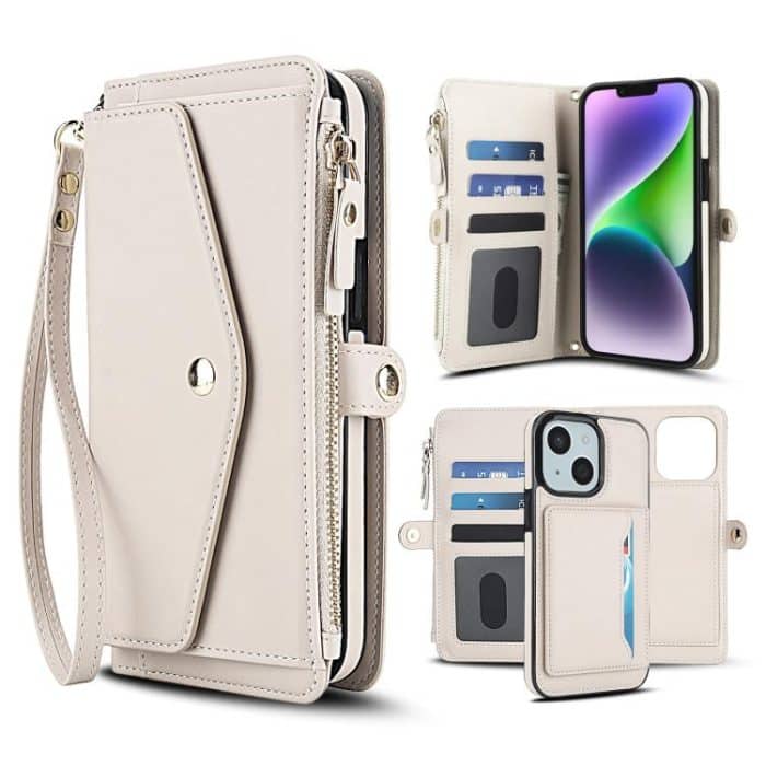 Multifunctional Wallet Detachable Leather Phone Case with Lanyard, For iPhone 15, For iPhone 14 Plus, For iPhone 14, For iPhone 14 Pro – Bild 1