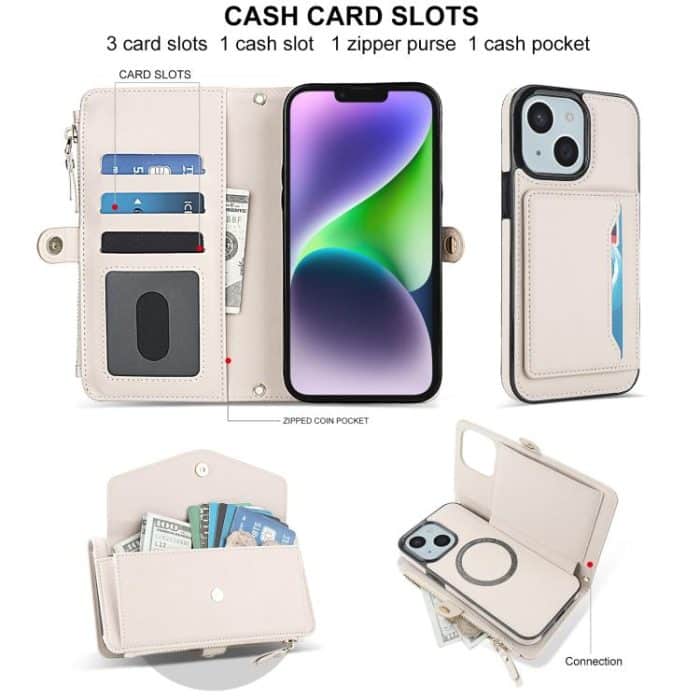 Multifunctional Wallet Detachable Leather Phone Case with Lanyard, For iPhone 15, For iPhone 14 Plus, For iPhone 14, For iPhone 14 Pro – Bild 4