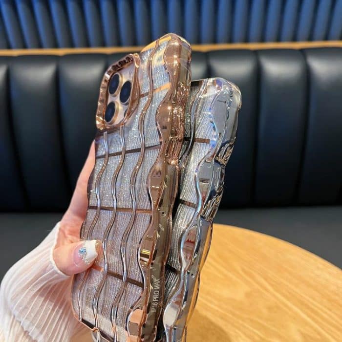 Wavy Texture Water Ripples Glitter Paper TPU Phone Case, For iPhone 15 Pro Max, For iPhone 15 Pro, For iPhone 15 Plus, For iPhone 15 – Bild 5