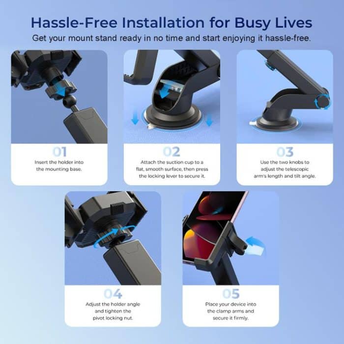 OUKITEL 360 Degree Rotating Adjustable Bicycle Phone Mount Holder – Bild 13