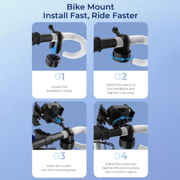 OUKITEL 360 Degree Rotating Adjustable Bicycle Phone Mount Holder – Bild 14