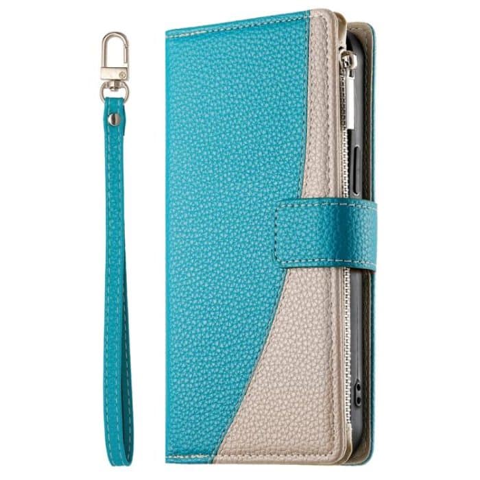 Stitching Multi-card Zipper Wallet Leather Phone Case with Short Strap, For iPhone 16e, For iPhone 16 Pro Max, For iPhone 16 Pro, For iPhone 16 Plus – Bild 2