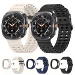 Dual-row Holes Silicone Watch Band with TPU Case, For Samsung Galaxy Watch Ultra 47mm / Ultra 2025 – Bild 2