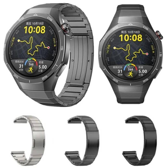 One Bead Bamboo Joint HW Buckle Titanium Alloy Watch Band, For Huawei Watch 4 Pro – Bild 2