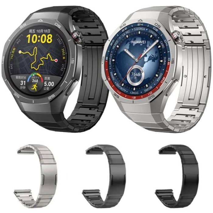 One Bead Bamboo Joint HW Buckle Stainless Steel Watch Band, For Huawei Watch GT 5 46mm, For Huawei Watch GT 4 46mm – Bild 2