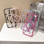 Large Lens Hole Rhinestone Frame MagSafe Phone Case, For iPhone 16 Pro Max, For iPhone 16 Pro, For iPhone 16 Plus, For iPhone 16 – Bild 2