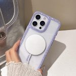Large Lens Hole Rhinestone Frame MagSafe Phone Case, For iPhone 16 Pro Max, For iPhone 16 Pro, For iPhone 16 Plus, For iPhone 16 – Bild 4