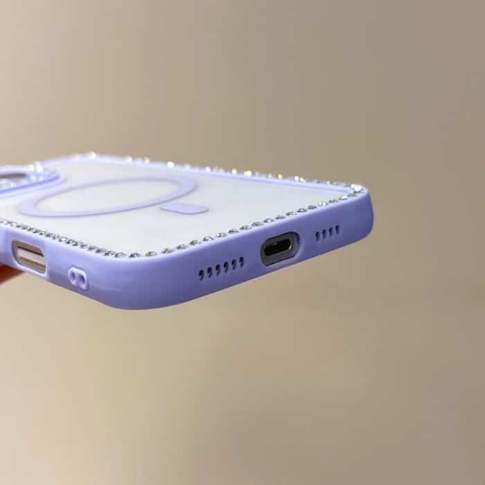 Large Lens Hole Rhinestone Frame MagSafe Phone Case, For iPhone 14 Plus, For iPhone 14, For iPhone 14 Pro, For iPhone 14 Pro Max – Bild 6