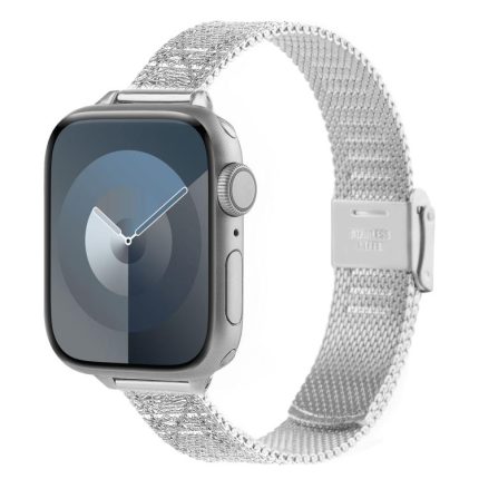 Milanese Embossed Metal Watch Band, For Apple Watch 46mm / 49mm / 45mm / 44mm, For Apple Watch 42mm / 41mm / 40mm / 38mm