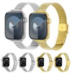 Milanese Embossed Metal Watch Band, For Apple Watch 46mm / 49mm / 45mm / 44mm, For Apple Watch 42mm / 41mm / 40mm / 38mm – Bild 2