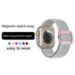 Double Loop Mechanical Buckle Nylon Braid Watch Band, For Apple Watch 46mm / 49mm / 45mm / 44mm – Bild 3