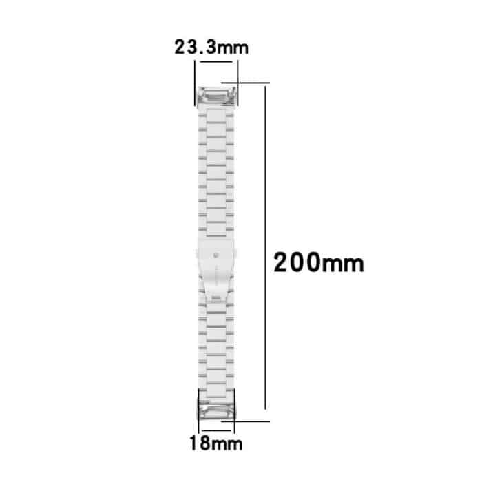 Tri-beads Flat Buckle Titanium Alloy Watch Band, For Fitbit Charge 6 / 5, For Fitbit Versa 4 / 3 / Sense / Sense 2, For Fitbit Charge 4 / 3 – Bild 5