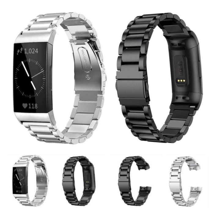 Tri-beads Flat Buckle Titanium Alloy Watch Band, For Fitbit Charge 6 / 5, For Fitbit Versa 4 / 3 / Sense / Sense 2, For Fitbit Charge 4 / 3 – Bild 2