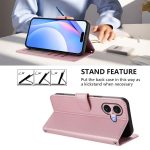 Litter Panda Embossing RFID Leather Phone Case with Lanyard, For iPhone 16e, For iPhone 16 Pro Max, For iPhone 16 Pro, For iPhone 16 Plus – Bild 4