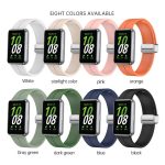 Magnetic Fold Silver Buckle Silicone Watch Band, For Samsung Galaxy Fit 3 – Bild 3