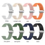 Magnetic Fold Silver Buckle Silicone Watch Band, For Samsung Galaxy Fit 3 – Bild 4