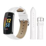xDfind Bamboo Texture Pin Buckle Leather Watch Band, For Fitbit Charge 6 / 5 18mm, For Fitbit Inspire 3 12mm, For Fitbit Versa 4 / 3 / Sense2 / 1 20mm, For Fitbit Luxe / Special Edition 12mm, For Fitbit Inspire 2 / Ace 3 14mm...