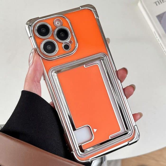 Side Insert Card Slot Electroplated TPU Phone Case, For iPhone 16 Pro Max, For iPhone 16 Pro, For iPhone 16 Plus, For iPhone 16 – Bild 1