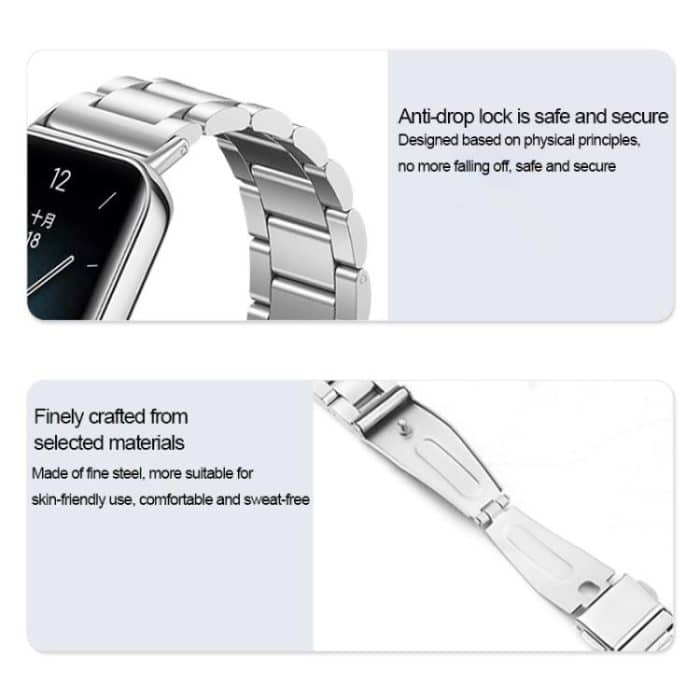 Tri-beads Flat Buckle Titanium Alloy Watch Band, For Honor Band 9 – Bild 3