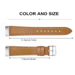 Cowhide Leather Watch Band, For Fitbit Charge 6 / 5 – Bild 5