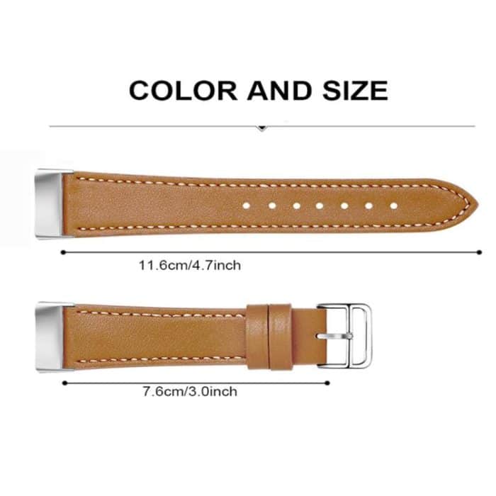 Cowhide Leather Watch Band, For Fitbit Charge 6 / 5 – Bild 5