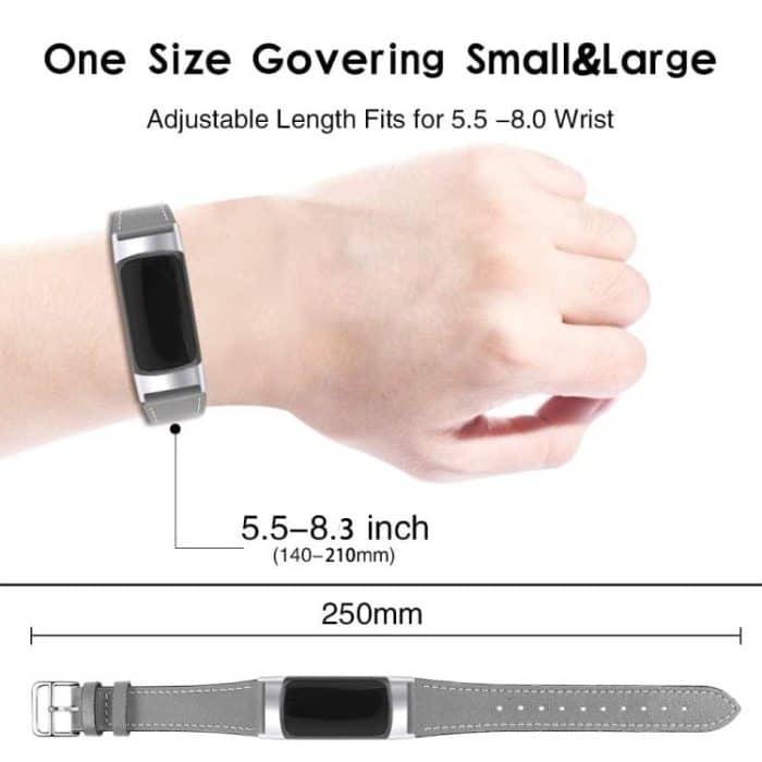 Cowhide Leather Watch Band, For Fitbit Charge 6 / 5 – Bild 6