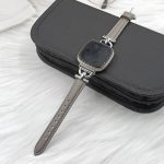 D Metal Genuine Leather Watch Band, For Fitbit Versa 3 / 4 / Sense 2 – Bild 5