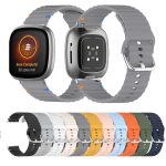 Wavy Grain Stitched Silicone Watch Band, For Fitbit Versa 3 / 4 / Sense 2 – Bild 2