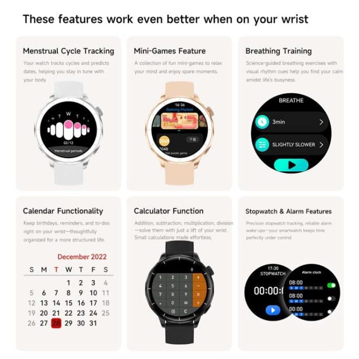 HD X2 Mini 1.32 inch AMOLED Screen Smart Watch IP68 Waterproof Support BT Call – Bild 16