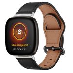 Classic Buckle Genuine Leather Watch Band, For Fitbit Versa 3 / 4 / Sense 2