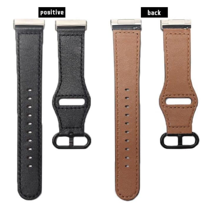 Classic Buckle Genuine Leather Watch Band, For Fitbit Versa 3 / 4 / Sense 2 – Bild 6