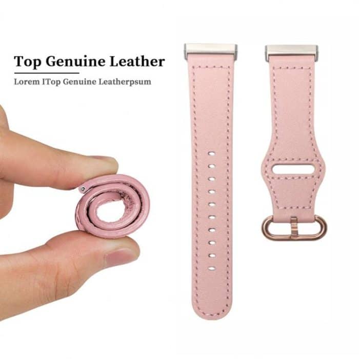 Classic Buckle Genuine Leather Watch Band, For Fitbit Versa 3 / 4 / Sense 2 – Bild 2