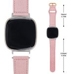 Classic Buckle Genuine Leather Watch Band, For Fitbit Versa 3 / 4 / Sense 2 – Bild 3