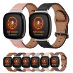 Classic Buckle Genuine Leather Watch Band, For Fitbit Versa 3 / 4 / Sense 2 – Bild 4
