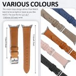Modisches Uhrenarmband aus echtem Leder, For Google Pixel Watch 3 45mm, For Google Pixel Watch 1 / 2 / 3 41mm – Bild 7