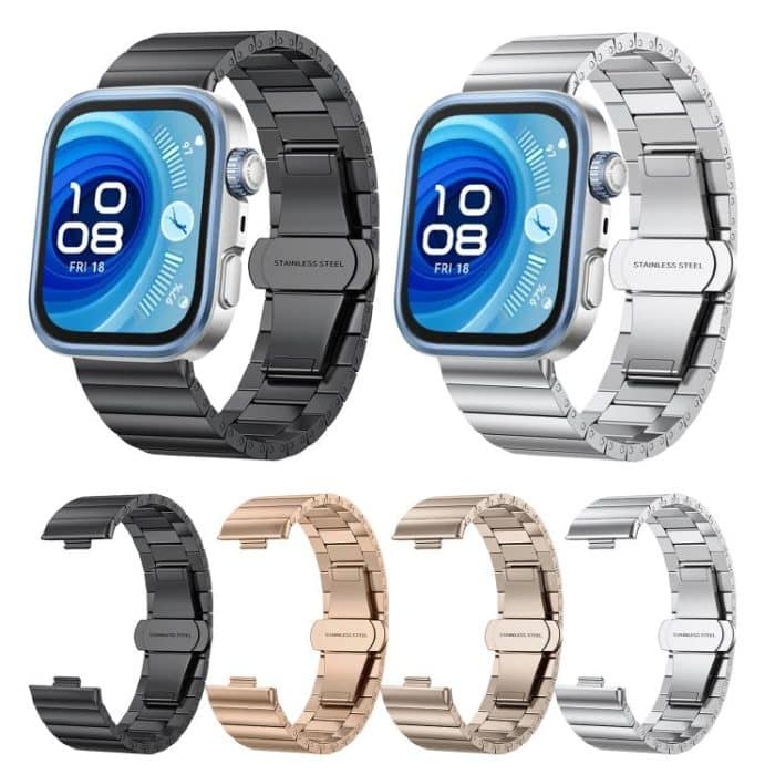 Bamboo Stainless Steel Watch Band, For Huawei Watch Fit 4 / 4 Pro / 3 – Bild 2