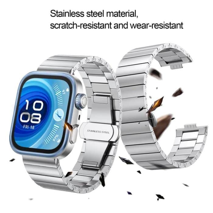 Bamboo Stainless Steel Watch Band, For Huawei Watch Fit 4 / 4 Pro / 3 – Bild 4