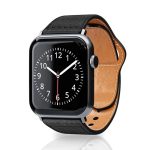 Reverse Buckle Litchi Genuine Leather Watch Band, For Apple Watch 46mm / 49mm / 45mm / 44mm, For Apple Watch 42mm / 41mm / 40mm / 38mm