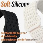 D-shaped Tri-beads Magnetic Silicone Watch Band, For Samsung Galaxy Fit3 – Bild 4