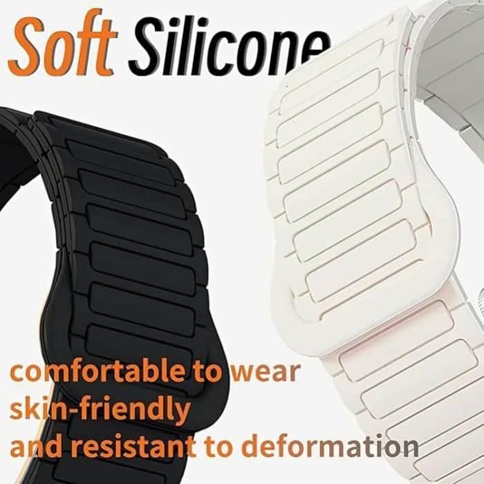 D-shaped Tri-beads Magnetic Silicone Watch Band, For Samsung Galaxy Fit3 – Bild 4