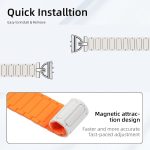 D-shaped Tri-beads Magnetic Silicone Watch Band, For Samsung Galaxy Fit3 – Bild 5