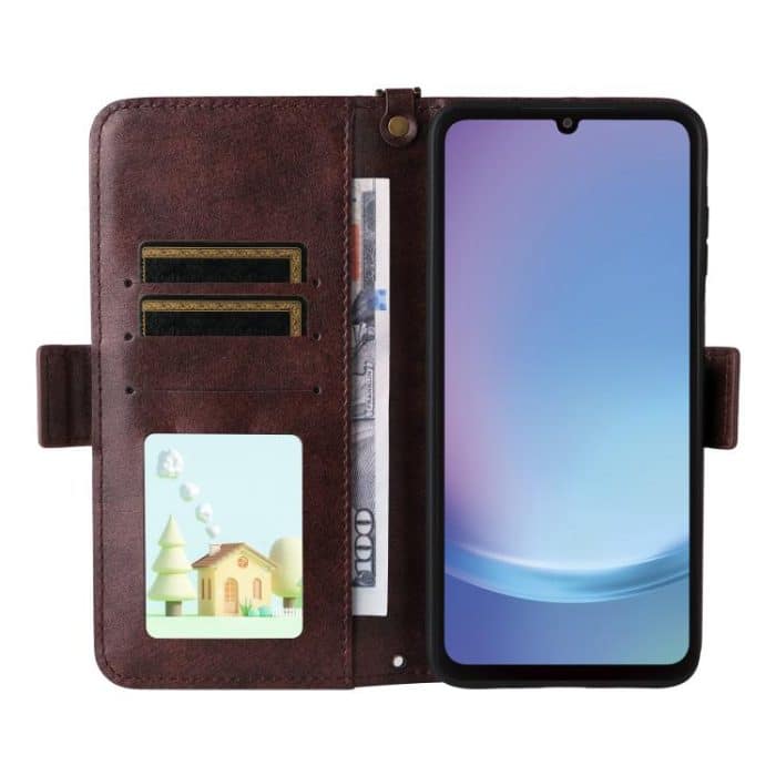Multi-card Slots Crossbody Cowhide Leather Phone Case, For Samsung Galaxy A25e / A25 5G SC-53F, For Samsung Galaxy S25 FE 5G, For Samsung Galaxy A07 4G, For Samsung Galaxy A06 5G / 4G, For Samsung Galaxy A56 5G, For Samsung Galaxy A16 5G / 4G / A26 5G... – Bild 4