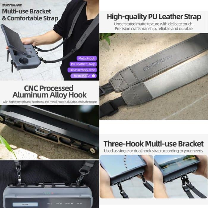 Sunnylife GS013 Multi-Purpose Lanyard with CNC Aluminum Buckle, For DJI RC Pro 2 – Bild 3